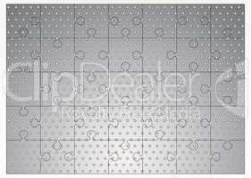 Silver metal jigsaw puzzle