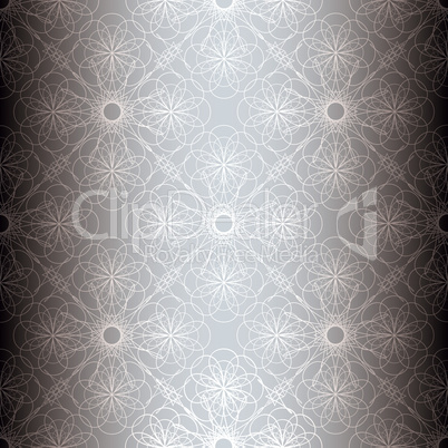 silver floral spiral background