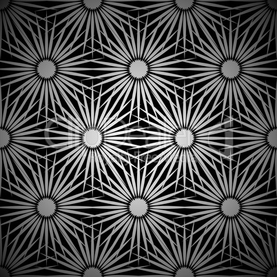 silver floral explosion background