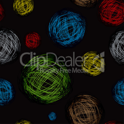 scribble ball color black