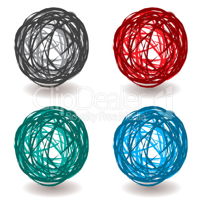 scribble abstract ball