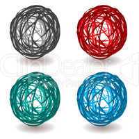 scribble abstract ball