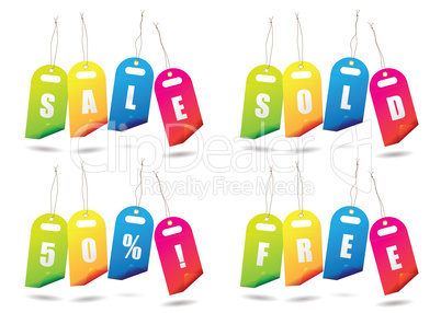 rainbow sale tags