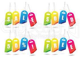 rainbow sale tags
