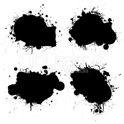 rounded ink splat black