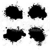 rounded ink splat black