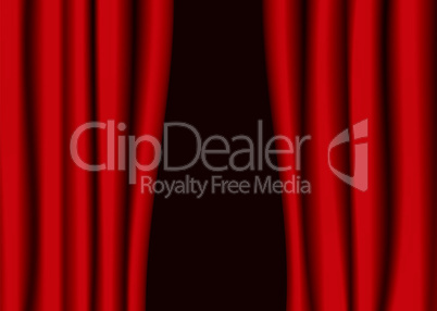 red theater curtain gap