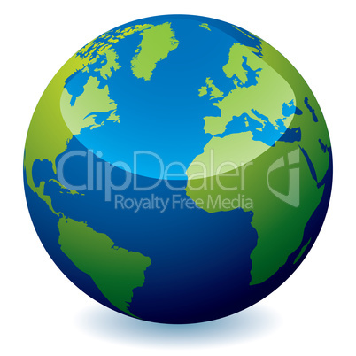 realistic earth globe
