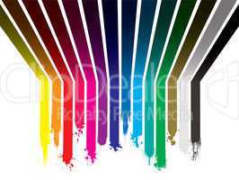 rainbow paint dribble