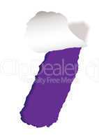 purple paper slot tear
