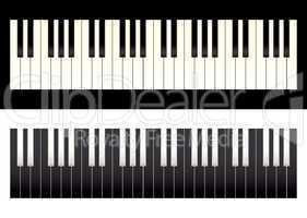Piano keyboard contrast
