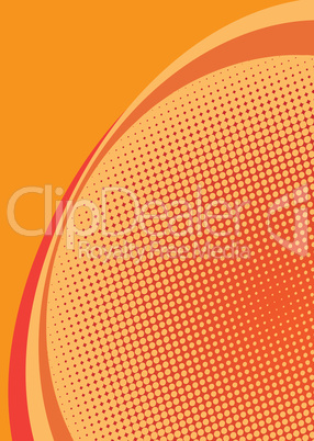 orange halftone background