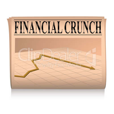 newspaper pink financial graph