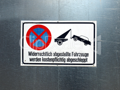 No parking sign
