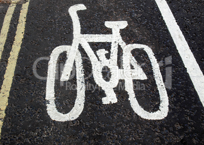 Bike lane sign