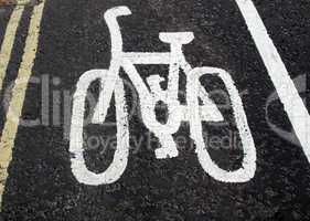 Bike lane sign