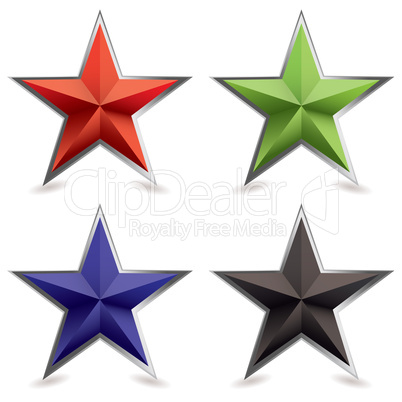 metal bevel star shape