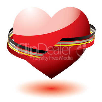 love heart ribbon
