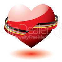 love heart ribbon