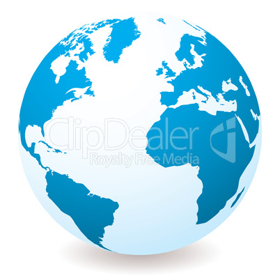 light blue globe