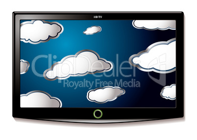 LCD TV hang clouds