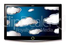 LCD TV hang clouds