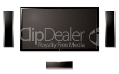 lcd television with speakers