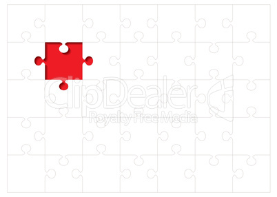 jigsaw outline concept