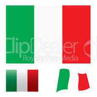 Italy flag set