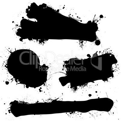ink splat black blank