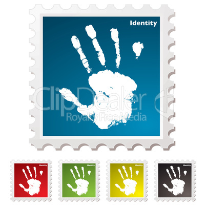 identity hand print stamp