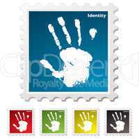 identity hand print stamp