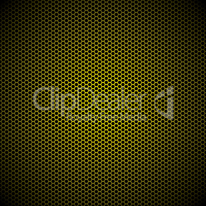 hexagon gold metal background