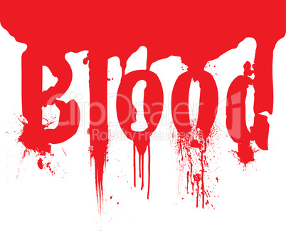 header blood dribble text