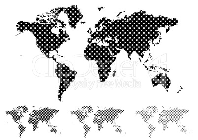 halftone world map