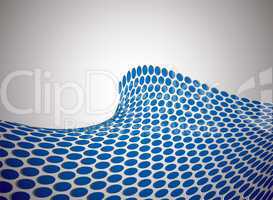 halftone wave blue