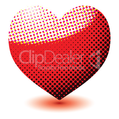 halftone love heart