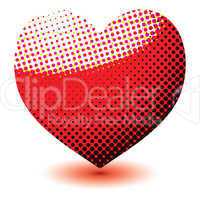 halftone love heart