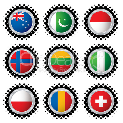 halftone flag buttons 3