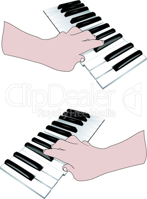 Hand and keyboards