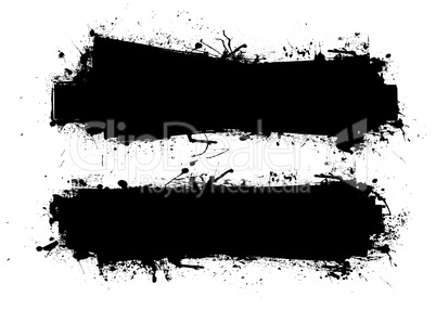 grunge ink banner black