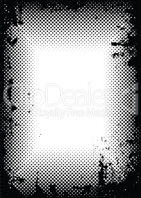 grunge halftone border