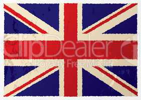 grunge british flag