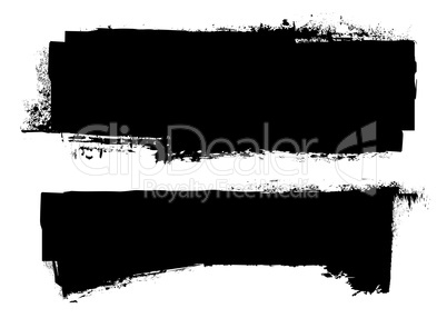 grunge black ink banner