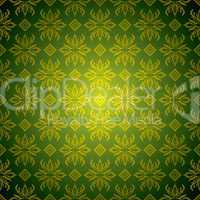 green wallpaper tile gold