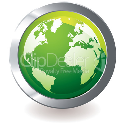 green icon earth globe