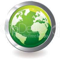 green icon earth globe