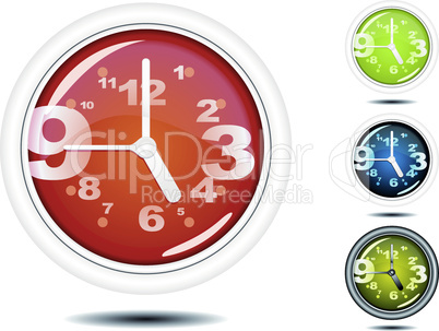 Office Wall Clock Illustration (Global Swatches Included)
