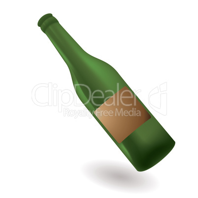 green glass bottle