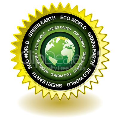 Green earth eco icon